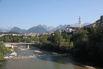 Belluno am Piave mit Schiara